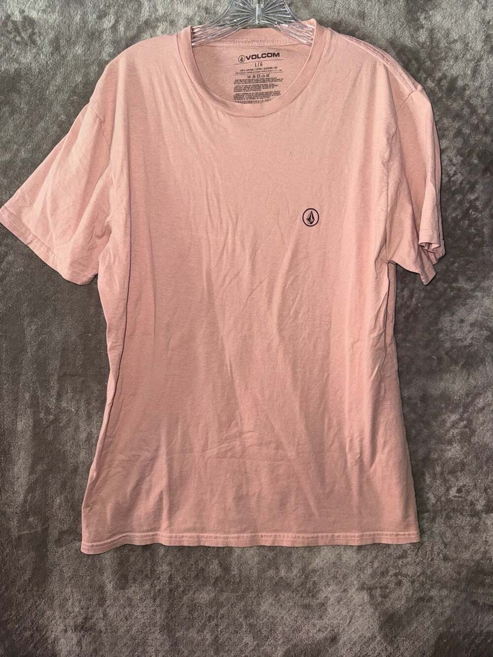 Volcom Stone Logo Graphic T-Shirt Pink Size Large